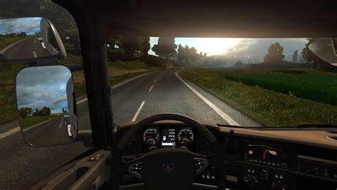 Black Car Steering Wheel Euro Truck Simulator 2 Truck Scania HD