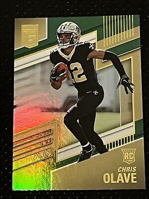 2022 Donruss Elite Chris Olave GREEN HOLO RC 122 Saints Rookie EBay