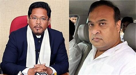 Meghalaya CM Conrad Sangma Meets Himanta Biswa Sarma In Guwahati