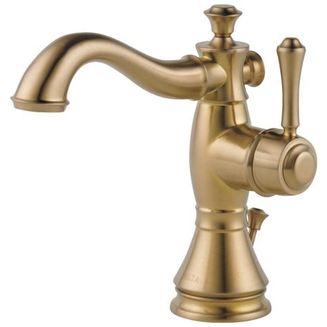 Shop Delta Cassidy Champagne Bronze 1 Handle Single Hole Watersense