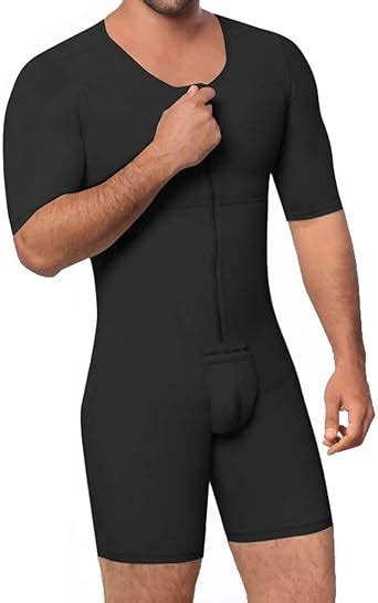 Men Compression Full Body Shaper All In One Bodysuit Shapewear Tummy