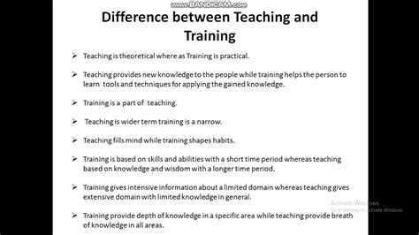 Difference Between Teaching And Training B Ed Sem 2 Paper Viii A Youtube