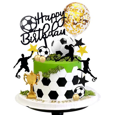 Amazon 28 PCS Soccer Cake Topper Soccer Ball Player Cake