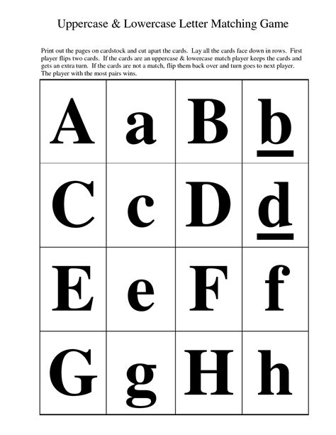 Printable Upper And Lower Case Letters - Printable Word Searches