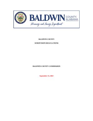 Fillable Online BALDWIN COUNTY SUBDIVISION REGULATIONS Fax Email Print