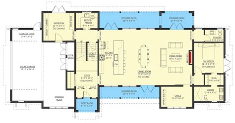 Exclusive New American Home Plan With Open Main Level 330004WLE