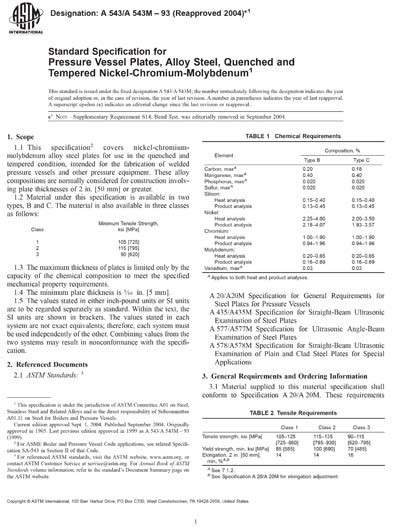 Astm A B Standard Specification For Quenched And Tempered Steel Hot