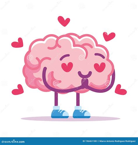 Emoji Amante Del Cerebro Aislado Ilustraci N Del Vector Ilustraci N