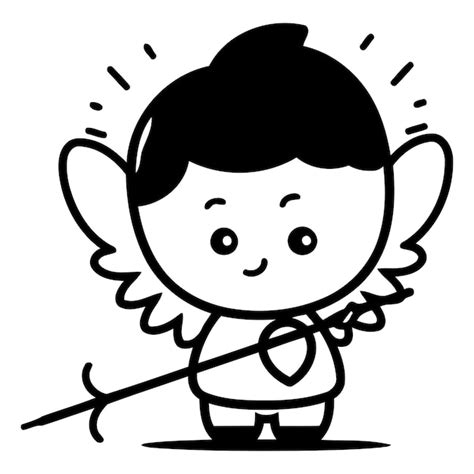 Premium Vector Cute Cupid Vector Illustration Cute Cupid Cartoon