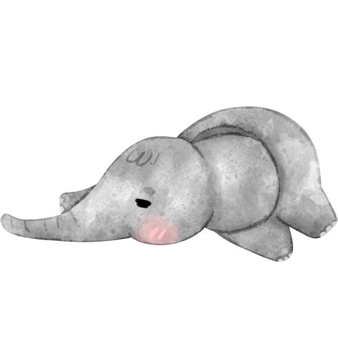 Cute Baby Elephant Watercolor Style Animal Elephant 41646102 Png