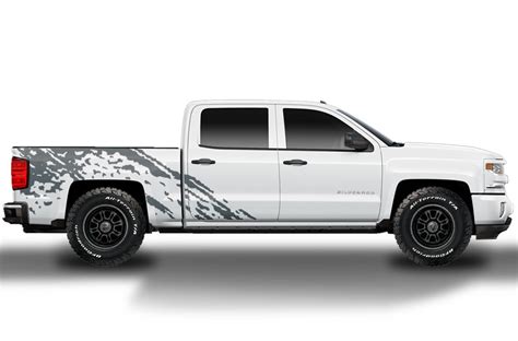 Chevy Silverado (2014-2017) Custom Vinyl Decal Wrap Kit - BURST ...