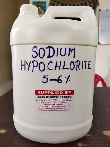 SODIUM HYPOCHLORITE DISINFECTANT CHEMICAL 5 1 At Rs 15 Litre