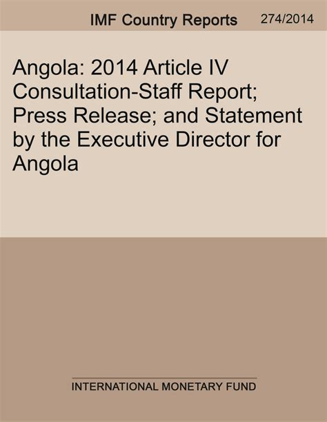 IMF Staff Country Reports Volume 2014 Issue 274 Angola 2014 Article