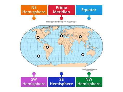 World Map Latitude Longitude Diagrama Con Etiquetas