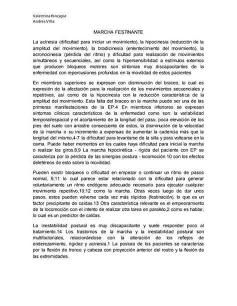 Marcha Festinante Pdf