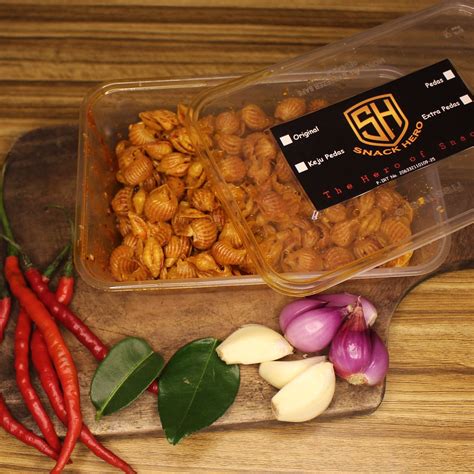 Jual HOT PROMO MAKARONI KERANG 150gr KEMASAN BOX CEMILAN PEDAS