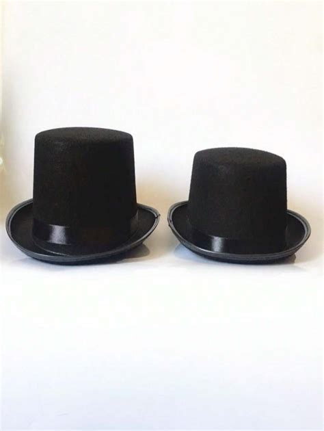 1pc Funny Party Hats Black Top Hat Victorian Hat For Men Felt