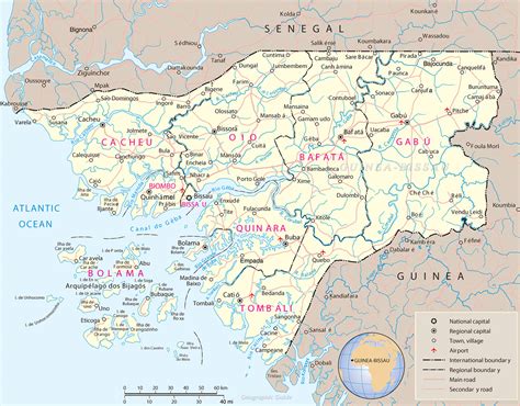 Map Of Guinea Bissau Travel Africa