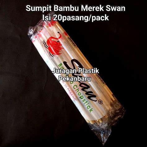 Jual Sumpit Bambu Swan Isi Pasang Per Pack Chopstick Shopee