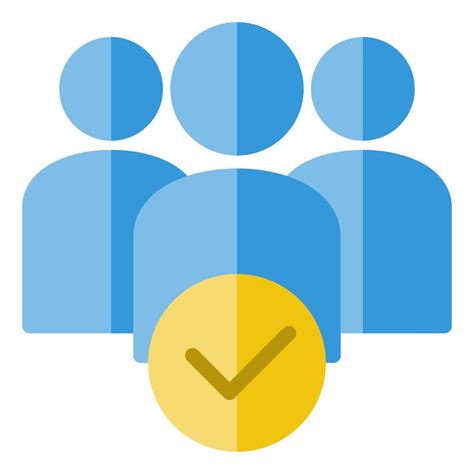 Blue Attendance Flat Icon Users Or Participant Check 19852128 Vector Art At Vecteezy