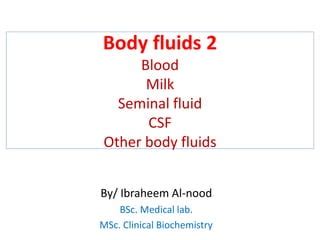 Body Fluids Pdf