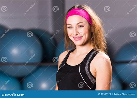 Fitness Woman Portrait Smiling Happy Female Fitness Model Fresh