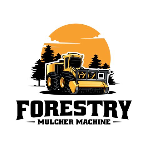 forestry mulcher machine illustration logo vector 20293868 Vector Art at Vecteezy