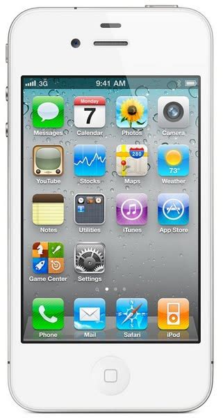 iPhone 4S White Actual Size Image