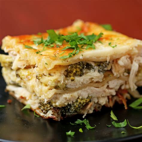 Broccoli Chicken Alfredo Lasagna Recipe By Maklano