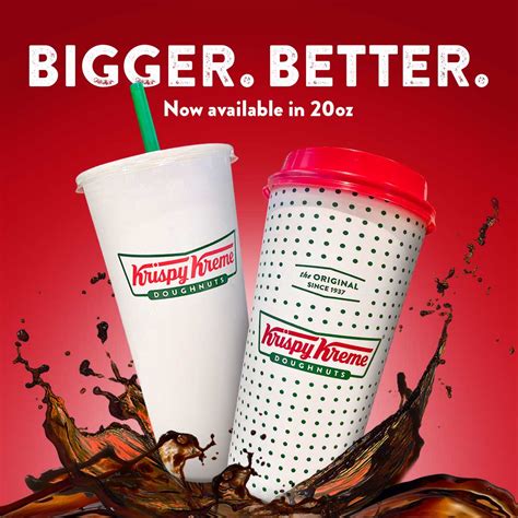 Krispy Kreme Now Offers Coffee In Bigger Cups