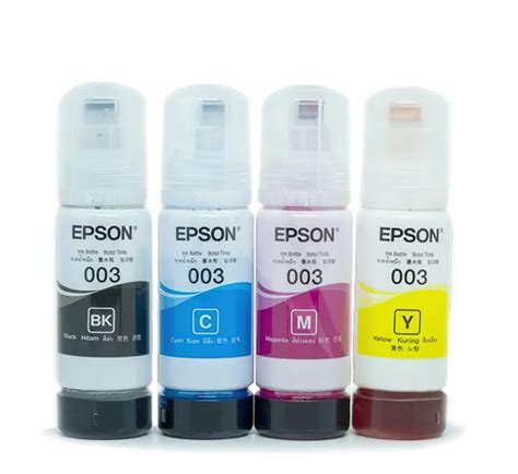 Original Epson 003 Ink Black Cyan Magenta Yellow SET L3110