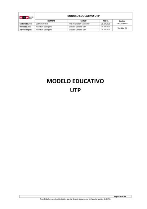 PDF MODELO EDUCATIVO UTP DOKUMEN TIPS