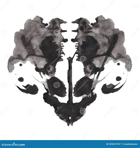 Rorschach Watercolor Inkblot Test Black Watercolor Rorschach Symbol