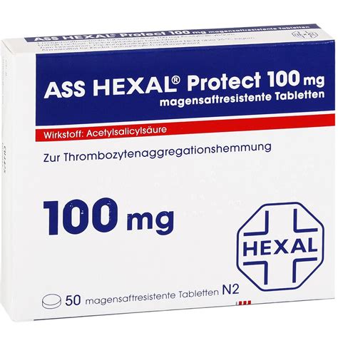 ASS HEXAL Protect 100 Mg Magensaftresistente Tabletten 50 St Shop