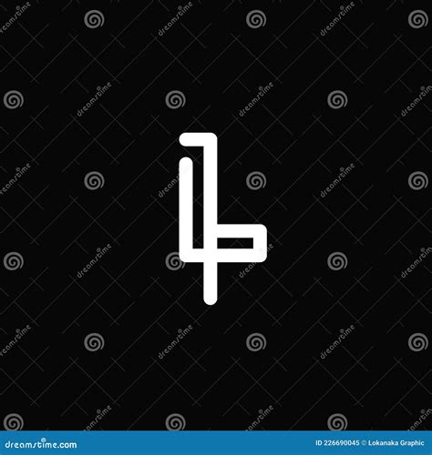 Minimalist Letter L Outline Or Monogram White Logo Isolated On