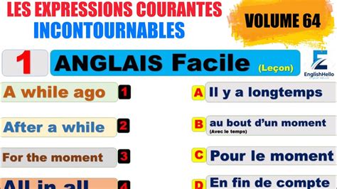 LES EXPRESSIONS COURANTES INCONTOURNABLES Volume 64 YouTube