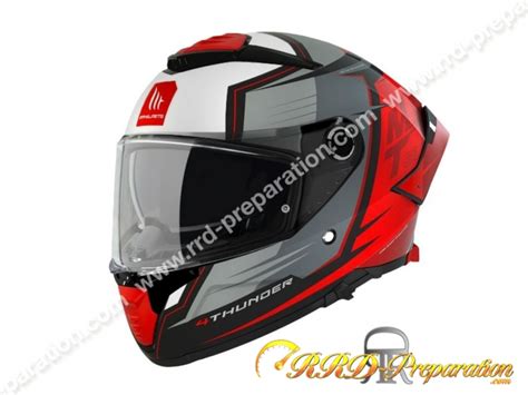 Casco Integral Mt Thunder Sv Pental B Rojo N Car Mate Talla A Elegir