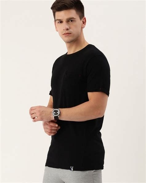 Buy Mens Black Cotton T Shirt Online At Bewakoof