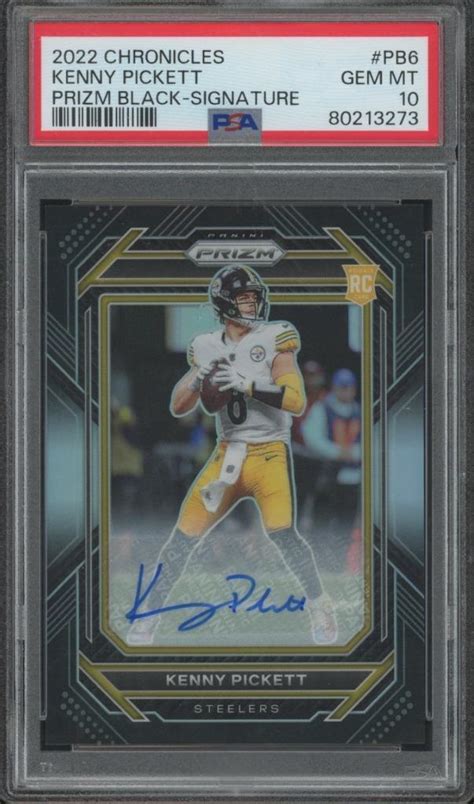 Kenny Pickett Chronicles Pb Prizm Black Signatures Price Guide