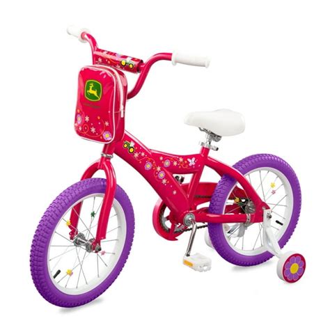 John Deere 16 Inch Bike Pink