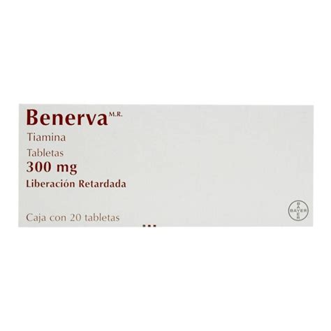 Benerva 300 mg liberación retardada 20 tabletas Walmart