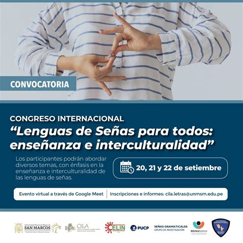 Convocatoria Congreso Internacional “lenguas De Señas Para Todos Enseñanza E Interculturalidad