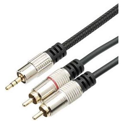 Cabo Nylon Plug P2 Stereo Para 2 Rca Macho Dourado 1 8 Metro 8 1 630