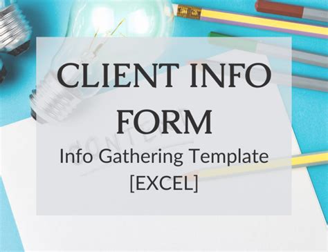 Client Info Gathering Form Excel Advisor Transition Services