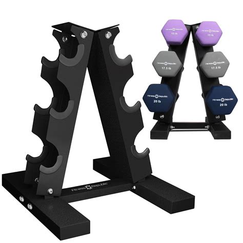 Snapklik Fitness Republic Solid Steel Dumbbell Rack Holder A