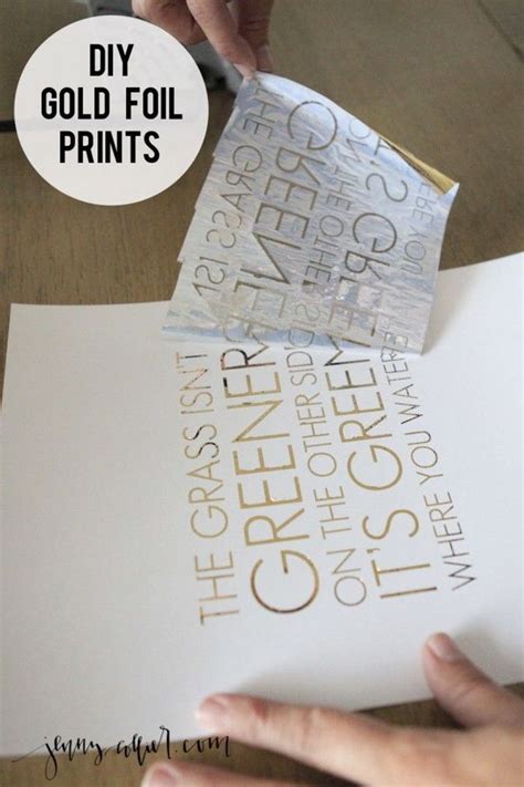 Awesome Diy Image Transfer Projects Gold Diy Gold Foil Diy