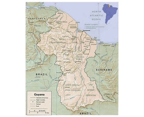 Maps of Guyana | Collection of maps of Guyana | South America ...