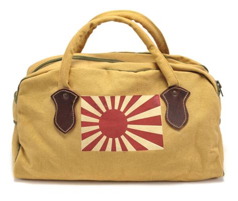 Ww2 Japanese Pilots Kit Bag With Rising Sun Flag
