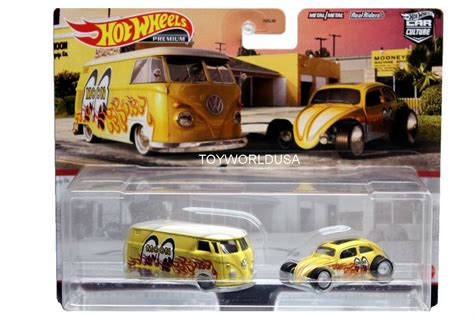 2021 Hot Wheels Car Culture 2 Pack Mooneyes Volkswagen T1 Panel And Custom Beetle Ebay