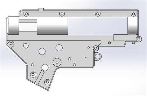 Free Stl File Airsoft Gearbox Split V2 🔫 Step ・3d Printing Template To